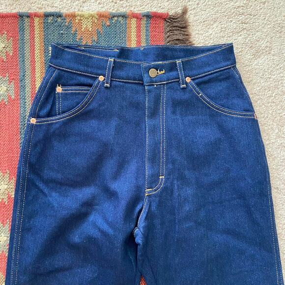 LEE Vintage High Rise Dark Wash Straight Leg Jeans Size 4/27 - Picture 5 of 5